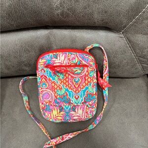 Vera Bradley Vibrant Mini Bag with Red and Blue Accents